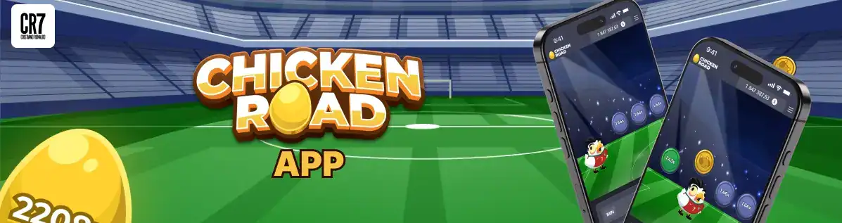 Chicken Road Ronaldo -pelisovellus Androidille ja iOS:lle.